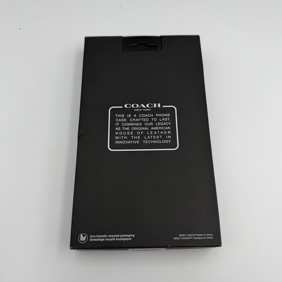 Coach Leather Slim Wrap Case for iPhone 13 – Black with Logo MagSafe Compatible - Picture 3 of 3